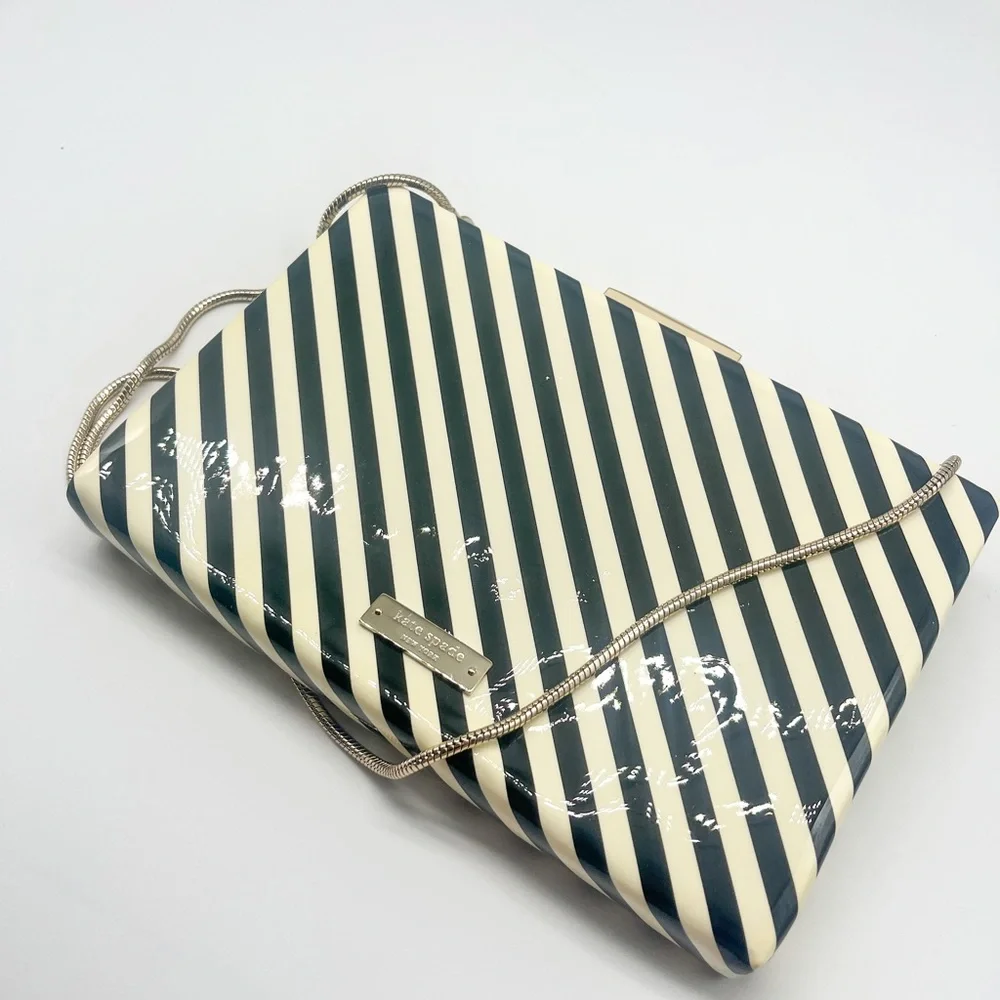 kate spade Ice Cream Cone Striped Black and White Crossbody - Picture 6 of 9